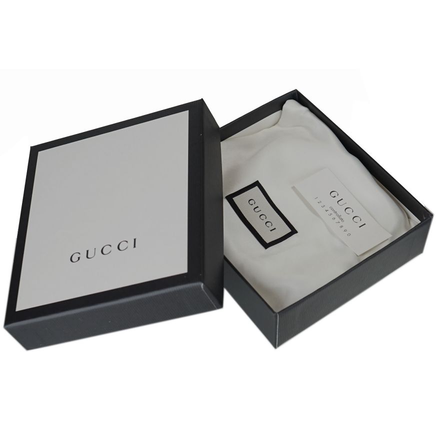 グッチ GUCCI 財布 二つ折り財布 メンズ 小銭入れ無し ドリアン レザー ブラック 473916 A7M0N 1000 【スペシャルラッピング660円(別売り)】