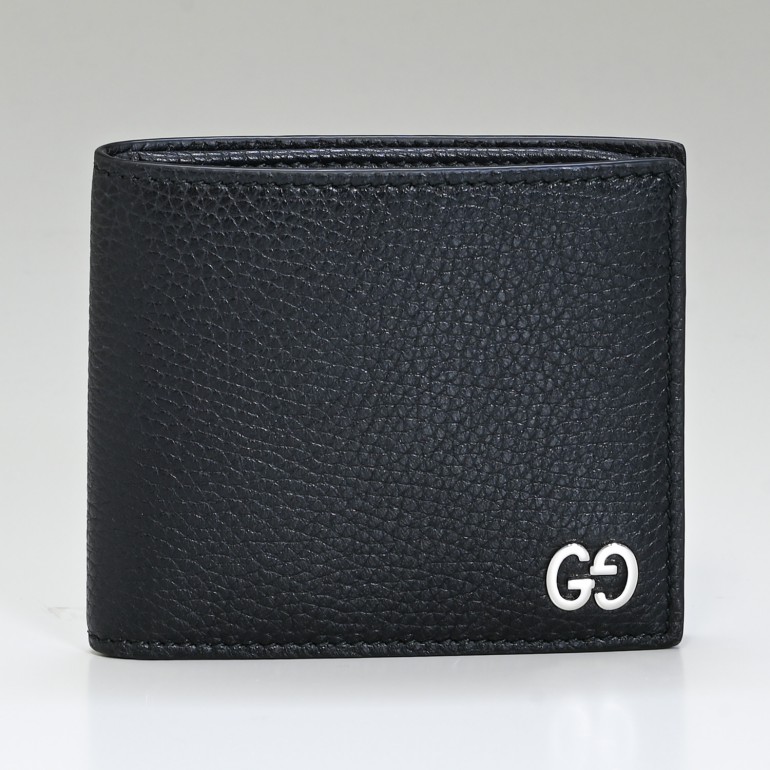 グッチ GUCCI 財布 二つ折り財布 メンズ 小銭入れ無し ドリアン レザー ブラック 473916 A7M0N 1000 【スペシャルラッピング660円(別売り)】
