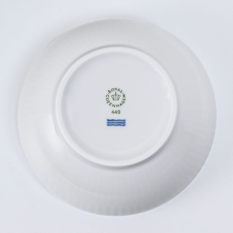 未使用/ロイヤルコペンハーゲン/ホワイトポット/ プレート/20cm/5枚セット Royal Copenhagen White Fluted Plate 27 / ロイヤル