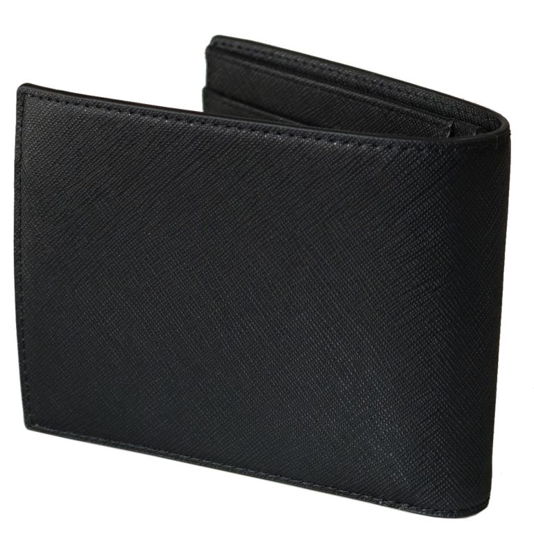 エンポリオ アルマーニ EMPORIO ARMANI 二つ折り財布 メンズ ブラック 