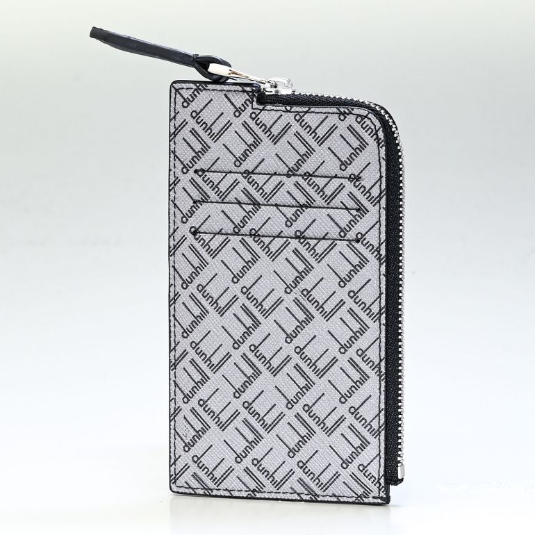 ダンヒル dunhill スマートウォレット カードケース メンズ コインケース フラグメントケース シグネチャー グレー 21R210ZLT038<br>【スペシャルラッピング660円(別売り)】