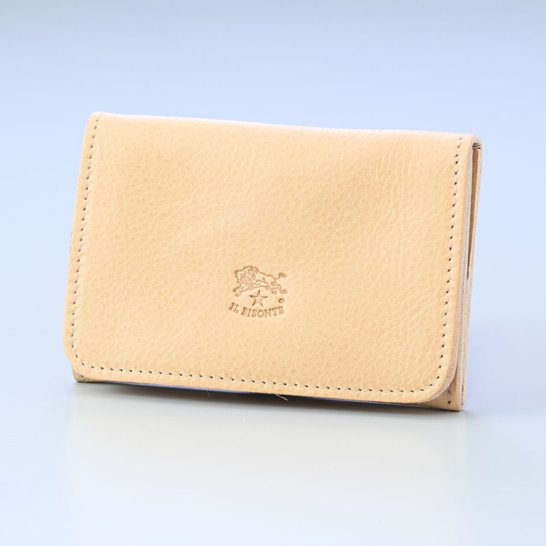 イルビゾンテ IL BISONTE カードケース 名刺入れ NATURAL ナチュラル ヌメ C0470 P 120 カウハイドレザー【スペシャルラッピング660円(別売り)】