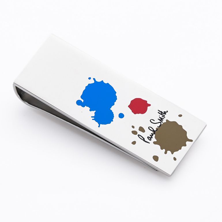 ポールスミス Paul Smith マネークリップ スプラット ロゴ シルバー MONE/HSPLAT 92 名入れ可有料