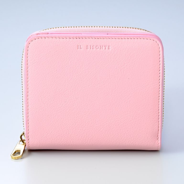 イルビゾンテ IL BISONTE 財布 二つ折り財布 メンズ レディース バケッタレザー ROSA PALLIDO ロッサ パリッド SSW003PVX001PK180H【スペシャルラッピング660円(別売り)】