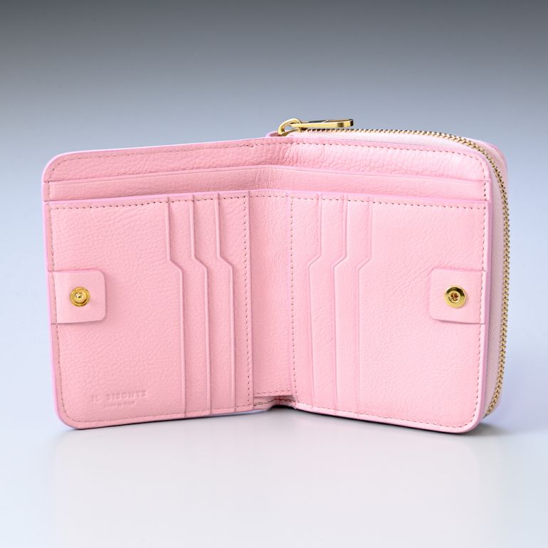 イルビゾンテ IL BISONTE 財布 二つ折り財布 メンズ レディース バケッタレザー ROSA PALLIDO ロッサ パリッド SSW003PVX001PK180H【スペシャルラッピング660円(別売り)】