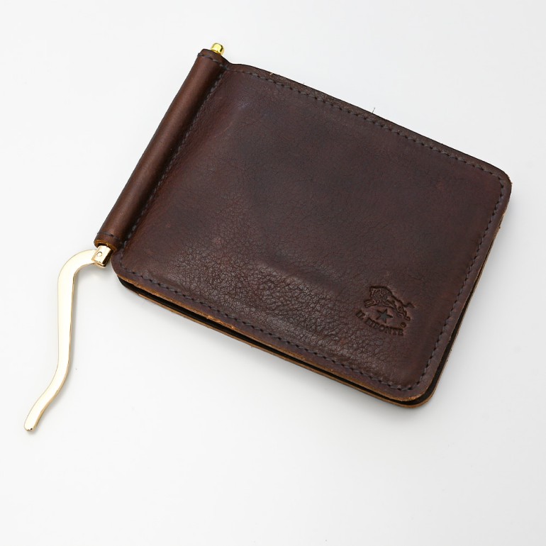 イルビゾンテ IL BISONTE 財布 マネークリップ 札ばさみ メンズ レディース バケッタオールドレザー ダークブラウン C0963 PO 567【スペシャルラッピング660円(別売り)】