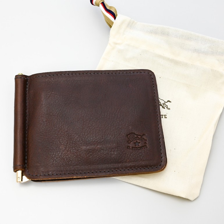 イルビゾンテ IL BISONTE 財布 マネークリップ 札ばさみ メンズ レディース バケッタオールドレザー ダークブラウン C0963 PO 567【スペシャルラッピング660円(別売り)】