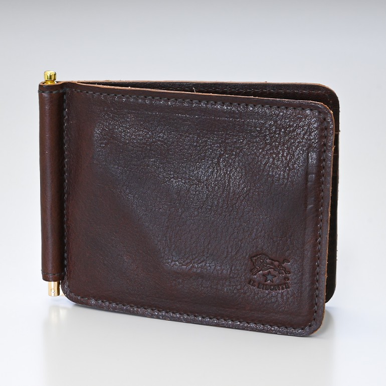 イルビゾンテ IL BISONTE 財布 マネークリップ 札ばさみ メンズ レディース バケッタオールドレザー ダークブラウン C0963 PO 567【スペシャルラッピング660円(別売り)】