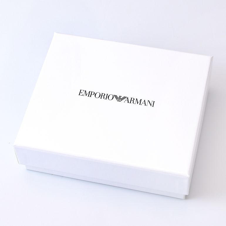 エンポリオ アルマーニ EMPORIO ARMANI 二つ折り財布 メンズ カーキ グリーン Y4R165 Y020V 81985 名入れ可有料 箔押し 【スペシャルラッピング660円(別売り)】