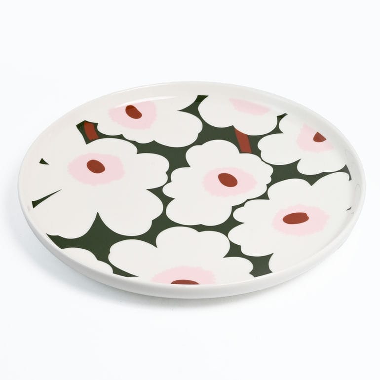 【名入れ可有料】マリメッコ marimekko プレート 25cm Unikko ウニッコ グリーン 73858 073858 163 大皿 洋食器 北欧食器 北欧デザイン 【スペシャルラッピング660円(別売り)】
