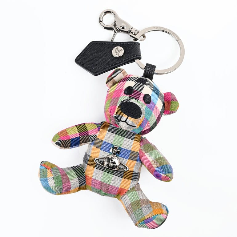 ヴィヴィアンウエストウッド Vivienne Westwood キーリング キーホルダー チャーム テディベア チェック柄 マルチカラー 82120005U W01CV MULTI