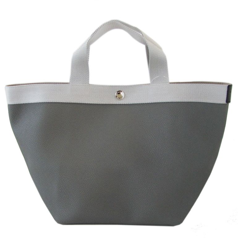 エルベシャプリエ トートバッグ レディース 舟形 M リュクス コーテッドキャンバス グラニ×シルバー 707GP 03 81