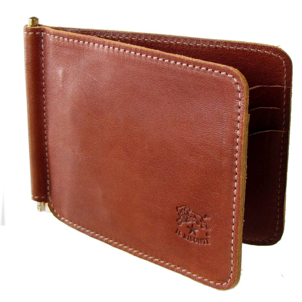 イルビゾンテ IL BISONTE 財布 マネークリップ 札ばさみ メンズ レディース バケッタオールドレザー コニャック あか茶 C0963 PO 566【スペシャルラッピング660円(別売り)】