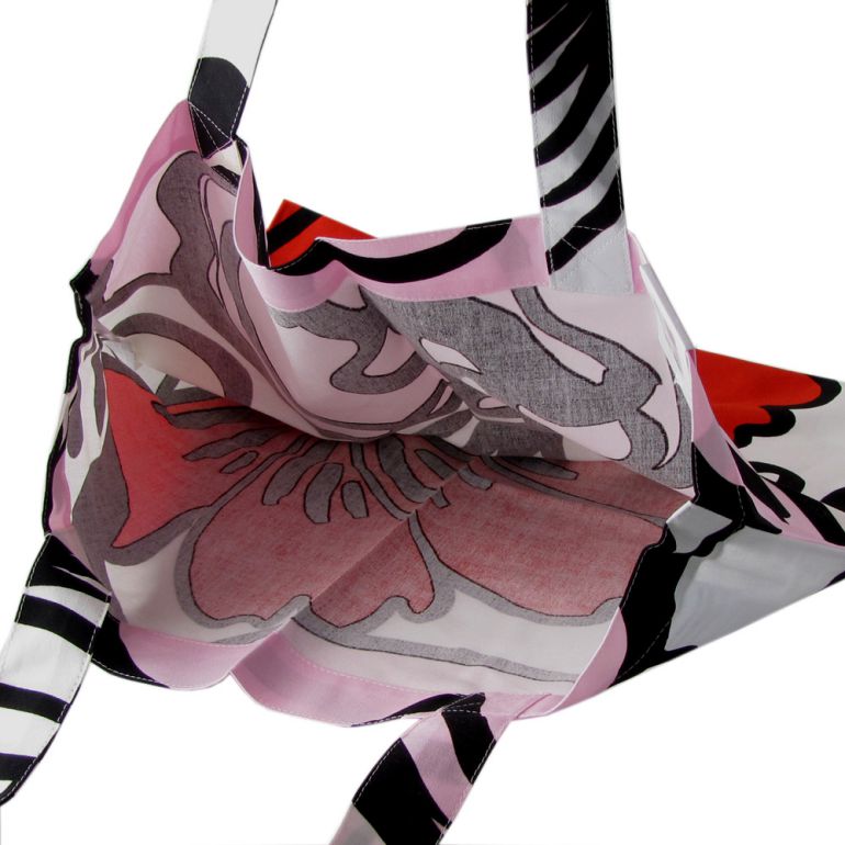 マリメッコ marimekko バッグ トートバッグ ファブリック Elakoon elama エラコーン・エラマ ライトグレー×ホワイト 069613 193 名入れ 刺しゅう可有料 北欧雑貨 北欧デザイン