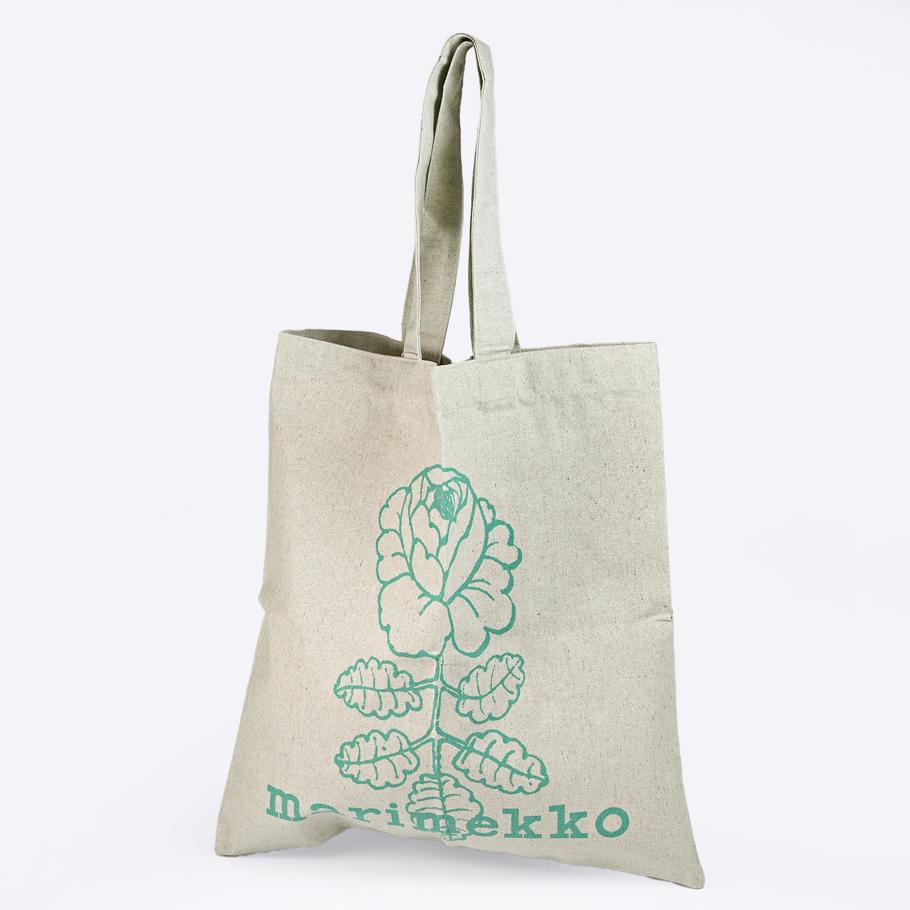 【刺しゅう名入れ可有料】マリメッコ marimekko トートバッグ Vankka Solid ソリッド ウェディング ローズ ファブリックバッグ レディース グリーン 94179 094179 770 北欧 北欧雑貨 北欧デザイン