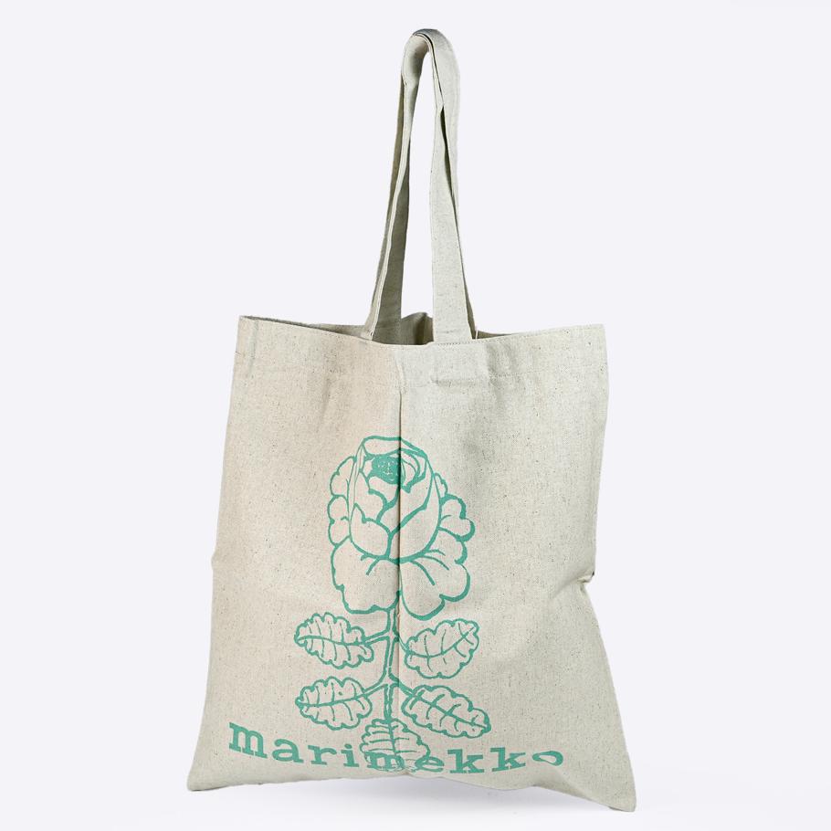 【刺しゅう名入れ可有料】マリメッコ marimekko トートバッグ Vankka Solid ソリッド ウェディング ローズ ファブリックバッグ レディース グリーン 94179 094179 770 北欧 北欧雑貨 北欧デザイン