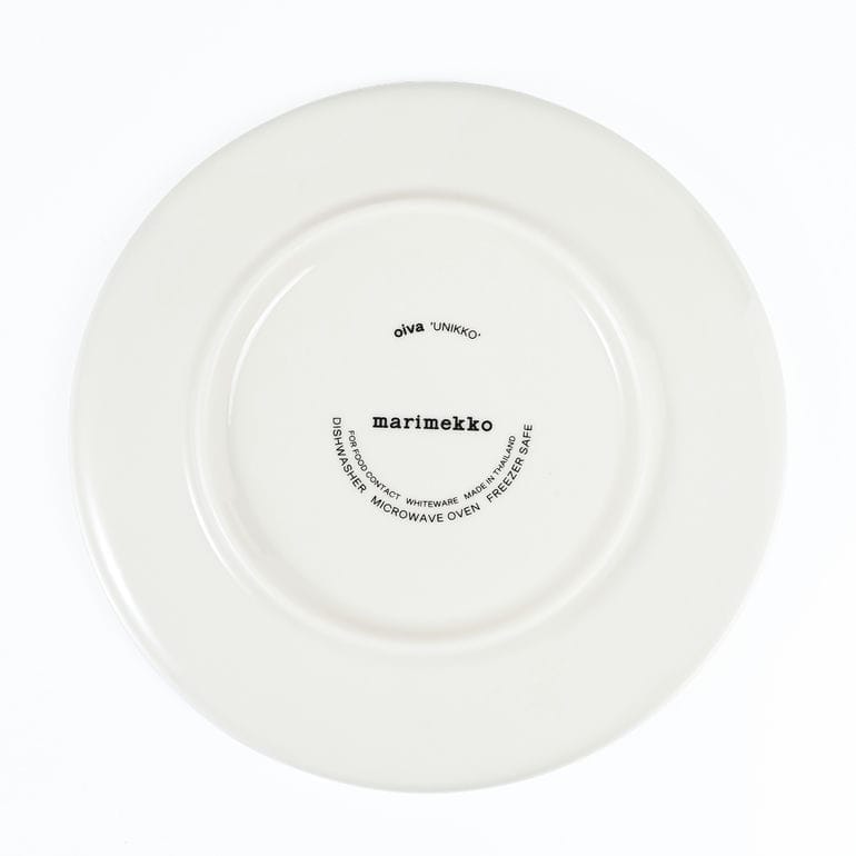 マリメッコ marimekko プレート 13.5cm Unikko ウニッコ ホワイト ブラック 75542 075542 190 小皿  洋食器 テーブルウェア 北欧食器 北欧デザイン<br>【スペシャルラッピング660円(別売り)】