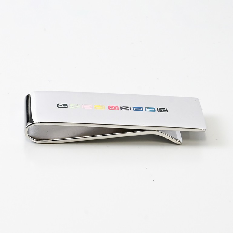 ポールスミス Paul Smith マネークリップ スタンプロゴ シルバー MONE/GSTAMP 96 名入れ可有料