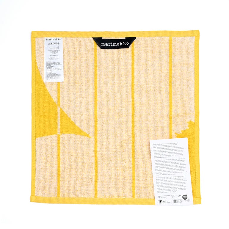 【刺しゅう名入れ可有料】マリメッコ marimekko ハンドタオル 30cm ミニタオル ハンカチ Vesi Unikko ヴェシ ウニッコ ホワイト×イエロー 73059 073059 120 北欧雑貨 北欧デザイン 【スペシャルラッピング660円(別売り)】