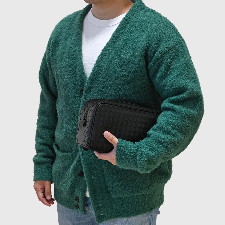 ボッテガヴェネタ BOTTEGA VENETA セカンドバッグ ハンドバッグ メンズ イントレチャート ブラック 244706 V47W1 1275 Made in ITALY 本革