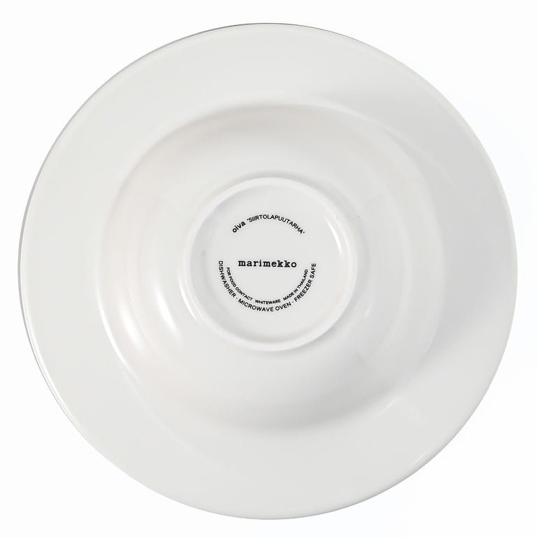 【名入れ可有料】マリメッコ marimekko プレート 20cm 250ml ディーププレート シイルトラプータルハ ブラック ホワイト 66683 066683 190 深皿 洋食器 テーブルウェア 北欧食器 北欧デザイン<br>【スペシャルラッピング660円(別売り)】