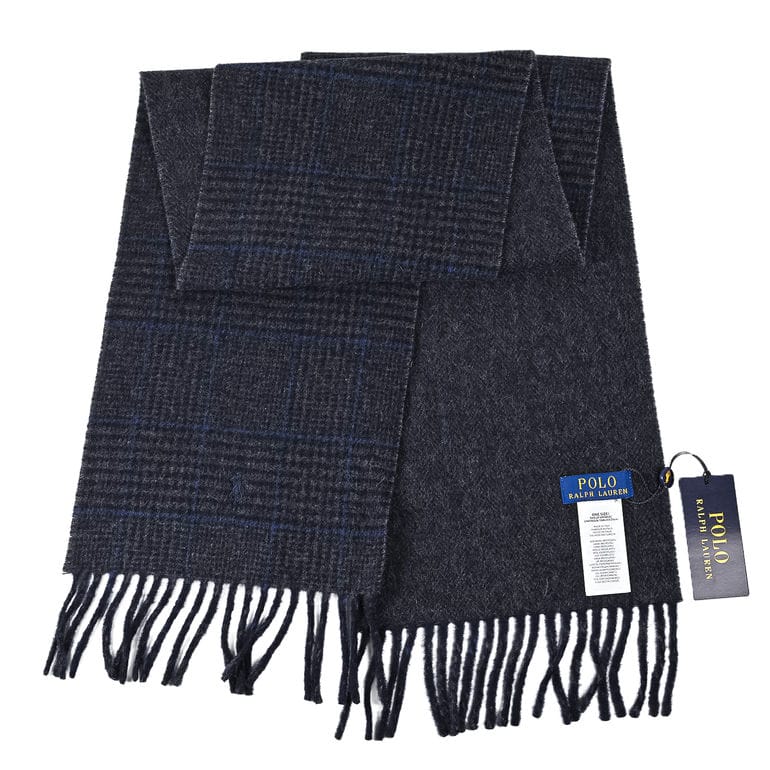 ✨美品✨ブラックレーベル　リバーシブル　マフラー　ネイビー×ネイビーチェック クレストブリッジチェックリバーシブルマフラー（マフラー