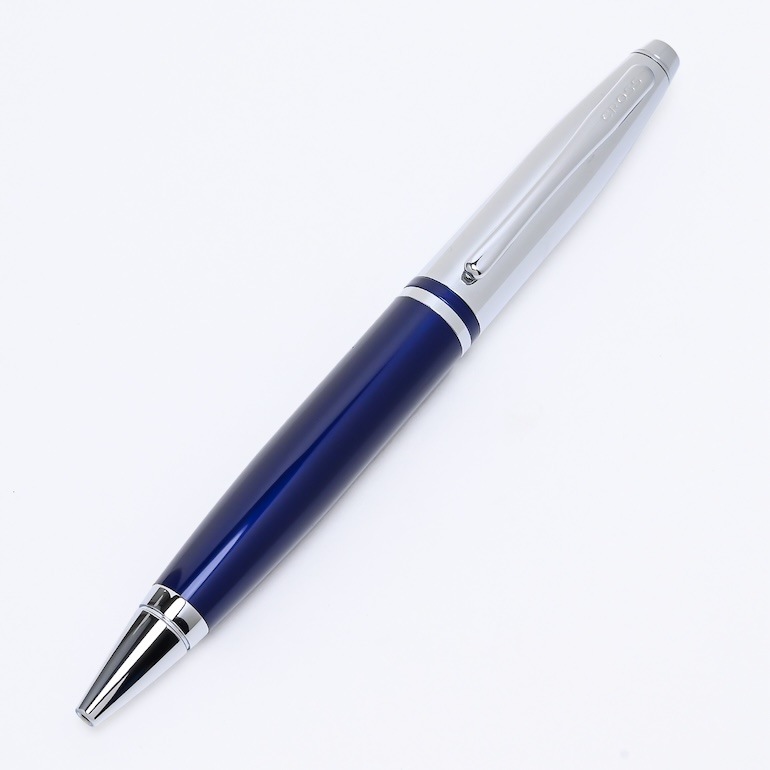 クロス ボールペン メンズ レディース CALAIS カレイ シルバー ブルー AT0112JP-3 ギフト プレゼント 純正包装可能 名入れ無料 ネーム入れ 名入れギフト ボールペン 文房具【スペシャルラッピング660円(別売り)】