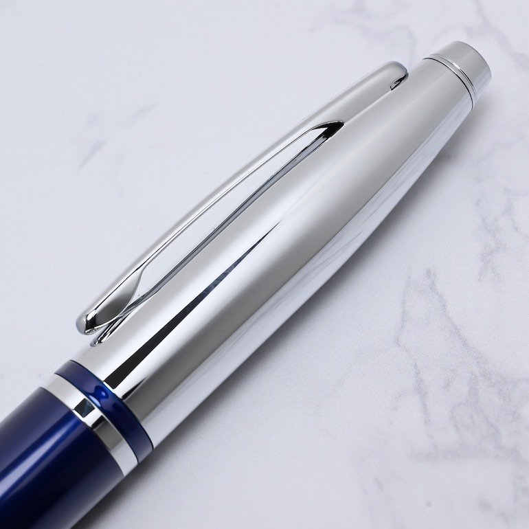 クロス ボールペン メンズ レディース CALAIS カレイ シルバー ブルー AT0112JP-3 ギフト プレゼント 純正包装可能 名入れ無料 ネーム入れ 名入れギフト ボールペン 文房具【スペシャルラッピング660円(別売り)】