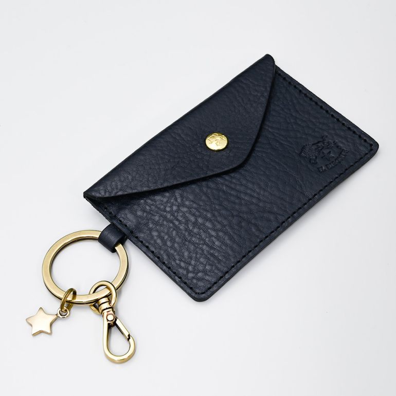 イルビゾンテ IL BISONTE カードケース メンズ レディース 名刺入れ バケッタレザー ネイビー SKH042PV0005BL101B【スペシャルラッピング660円(別売り)】