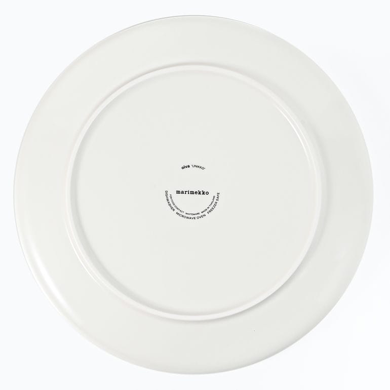 【名入れ可有料】マリメッコ marimekko プレート 25cm Unikko ウニッコ ブラック ホワイト 73642 073642 190 大皿 洋食器 テーブルウェア 北欧食器 北欧デザイン<br>【スペシャルラッピング660円(別売り)】