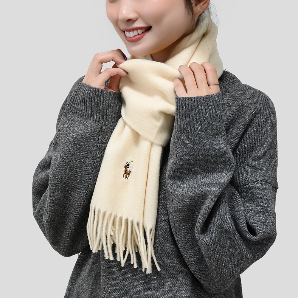 ポロ ラルフローレン POLO RALPH LAUREN マフラー メンズ レディース 男女兼用 シッククリーム PC1047 106