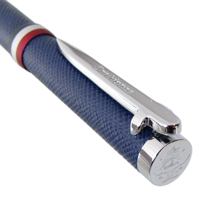 【名入れ無料】 オロビアンコ ボールペン ラ・スクリヴェリア ロトロ 革巻き 新モデル ネイビー シルバー CT 単色 1953302 名入れギフト ボールペン 文房具【スペシャルラッピング660円(別売り)】