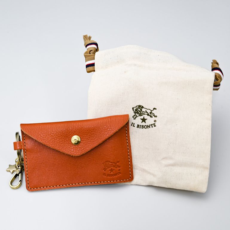 イルビゾンテ IL BISONTE カードケース メンズ レディース 名刺入れ バケッタレザー ブラウン ヤキヌメ SKH042PV0005CA101B【スペシャルラッピング660円(別売り)】