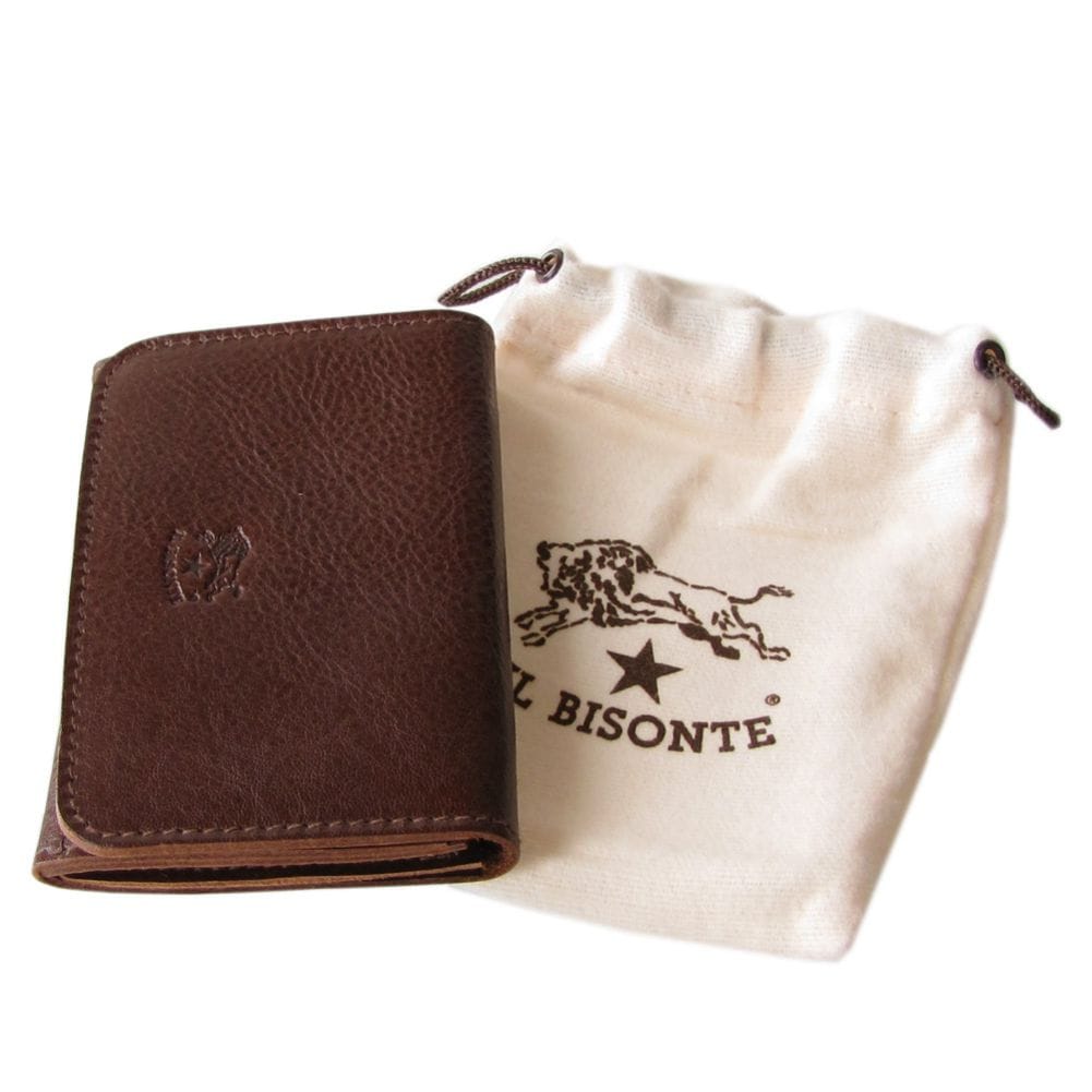 イルビゾンテ IL BISONTE カードケース メンズ レディース バケッタレザー 名刺入れ マロン ブラウン C0470 P 869【スペシャルラッピング660円(別売り)】