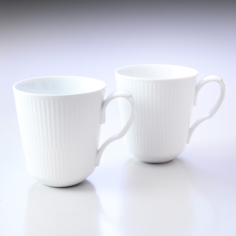 ロイヤルコペンハーゲン ホワイトフルーテッド マグカップ L ペア 370ml 2408043 1016918 北欧食器 洋食器 名入れ可有料 【スペシャルラッピング660円(別売り)】