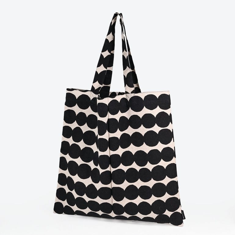 マリメッコ marimekko トートバッグ Rasymatto ラシィマット ファブリック レディース  ブラック 73648 073648 890 北欧雑貨 北欧デザイン ネコポス限定<br>【スペシャルラッピング660円(別売り)】