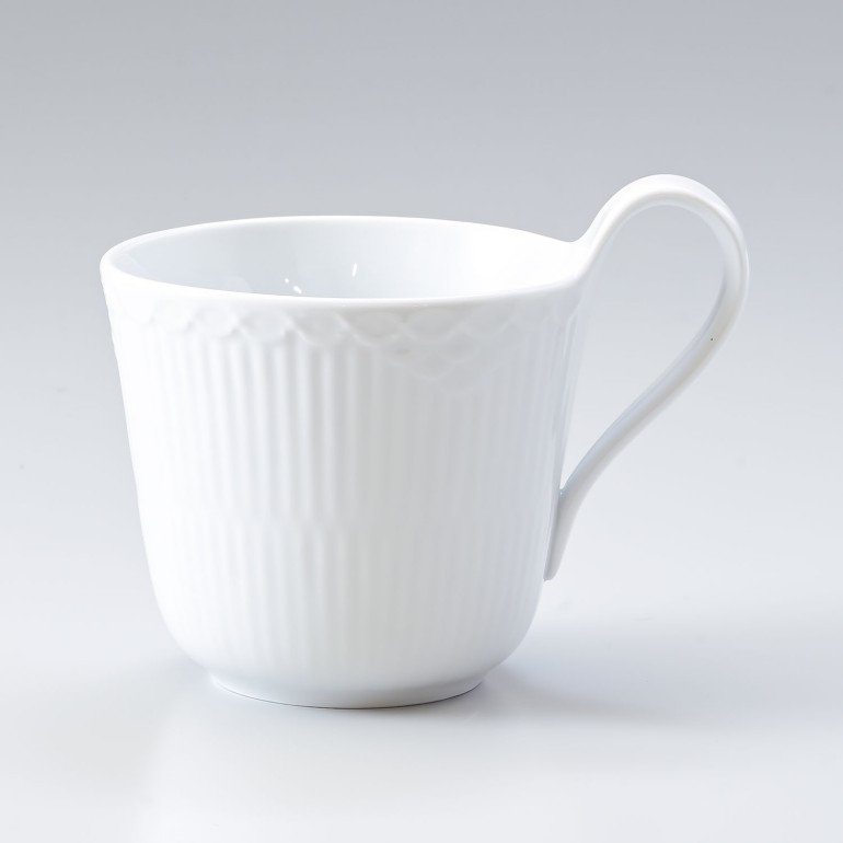ロイヤルコペンハーゲン ハイハンドル マグカップ ホワイトフルーテッド ハーフレース 330ml 1128090 1026446 北欧食器 洋食器 【スペシャルラッピング660円(別売り)】