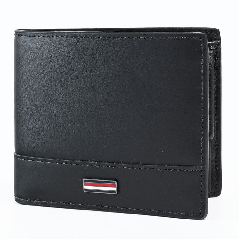 【名入れ可有料】高品質ヨーロッパ輸入モデル トミーヒルフィガー TOMMY HILFIGER 二つ折り財布 小銭入れ付 CORP CC AND COIN ブラック AM0AM13245 BDS BLACK ウォレット 折財布【スペシャルラッピング660円(別売り)】