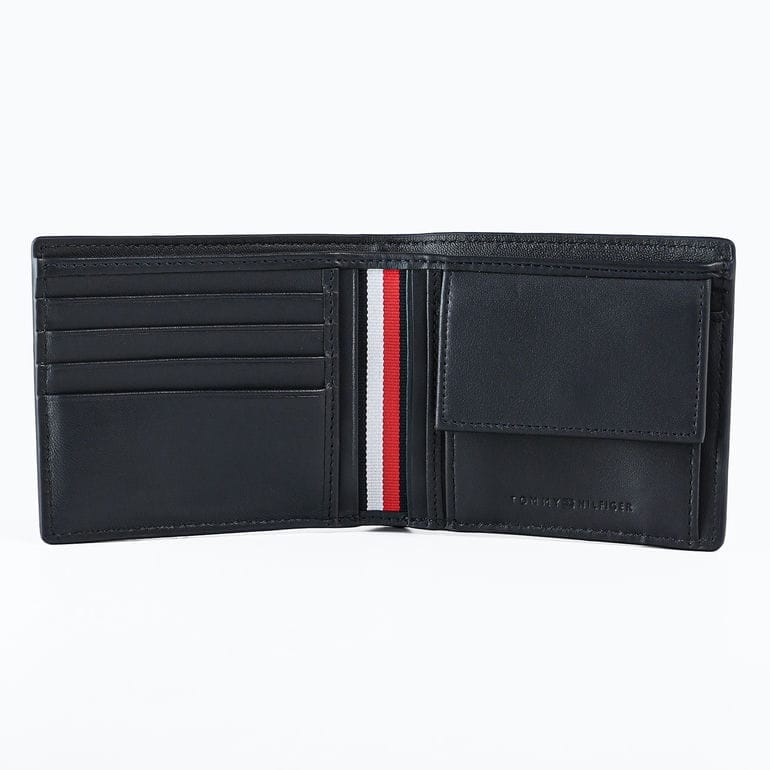 【名入れ可有料】高品質ヨーロッパ輸入モデル トミーヒルフィガー TOMMY HILFIGER 二つ折り財布 小銭入れ付 CORP CC AND COIN ブラック AM0AM13245 BDS BLACK ウォレット 折財布【スペシャルラッピング660円(別売り)】