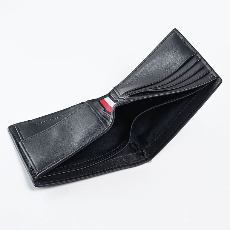 【名入れ可有料】高品質ヨーロッパ輸入モデル トミーヒルフィガー TOMMY HILFIGER 二つ折り財布 小銭入れ付 CORP CC AND COIN ブラック AM0AM13245 BDS BLACK ウォレット 折財布【スペシャルラッピング660円(別売り)】