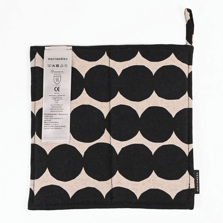 マリメッコ marimekko ポットホルダー 鍋敷き Rasymatto ラシィマット ブラック 73646 073646 890 北欧雑貨 北欧デザイン ネコポス限定 送料無料