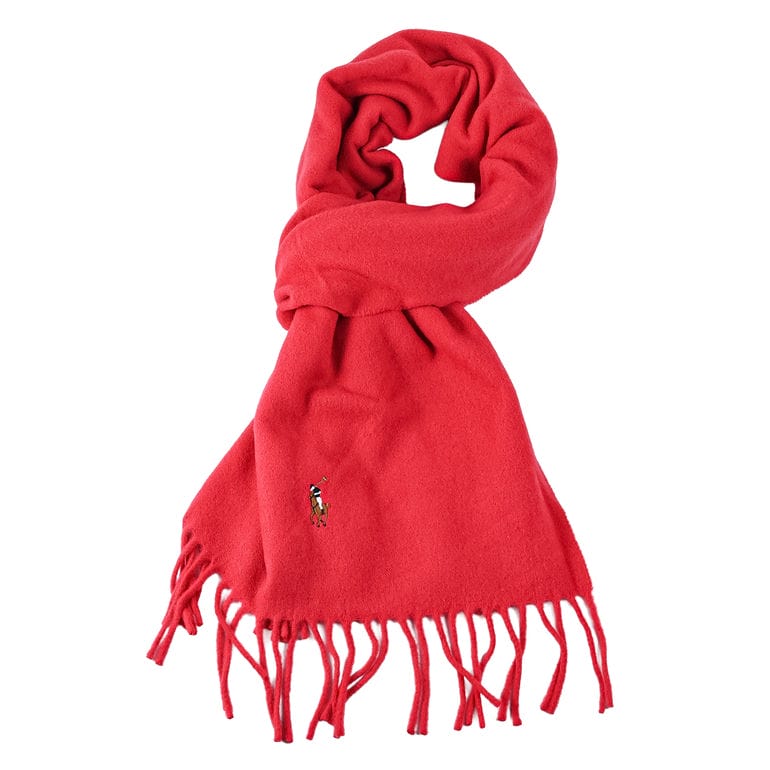 ポロ ラルフローレン POLO RALPH LAUREN マフラー メンズ レディース 男女兼用 サンライズレッド PC1047 619