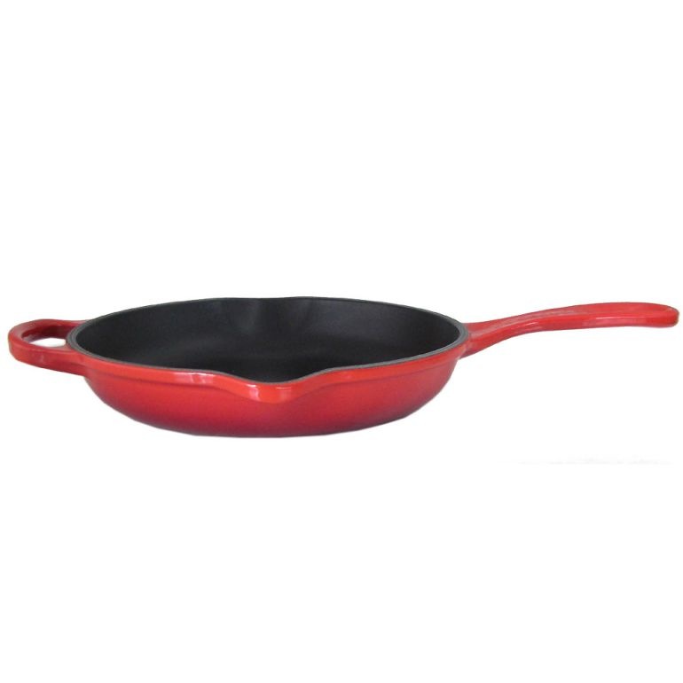 Le Creuset レッド 鋳鉄製　ホーロー　フライパン スキレット20cm Le Creuset レッド 鋳鉄製ホーローフライパン スキレット20cm