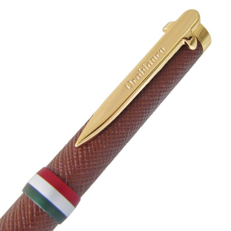 【名入れ無料】 オロビアンコ ボールペン ラ・スクリヴェリア ロトロ 革巻き 新モデル ブラウン ゴールド GT 単色 1953304 名入れギフト ボールペン 文房具【スペシャルラッピング660円(別売り)】