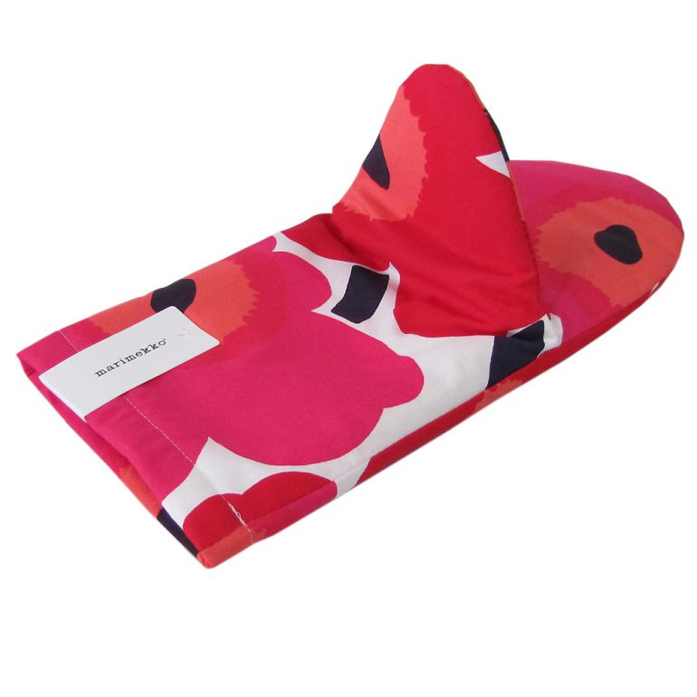 マリメッコ marimekko ミトン 鍋つかみ ペア 2個セット Pieni Unikko ピエニ ウニッコ ホワイト×レッド 064158 001 (069807 001)