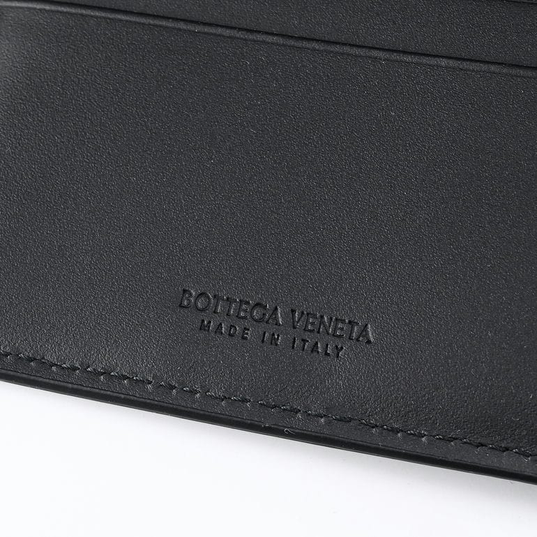 【箔押し名入れ可有料】 ボッテガヴェネタ BOTTEGA VENETA 二つ折り財布 イントレチャート メンズ レディース ブラック 649605 V47V1 8803 Made in ITALY レザー【スペシャルラッピング660円(別売り)】