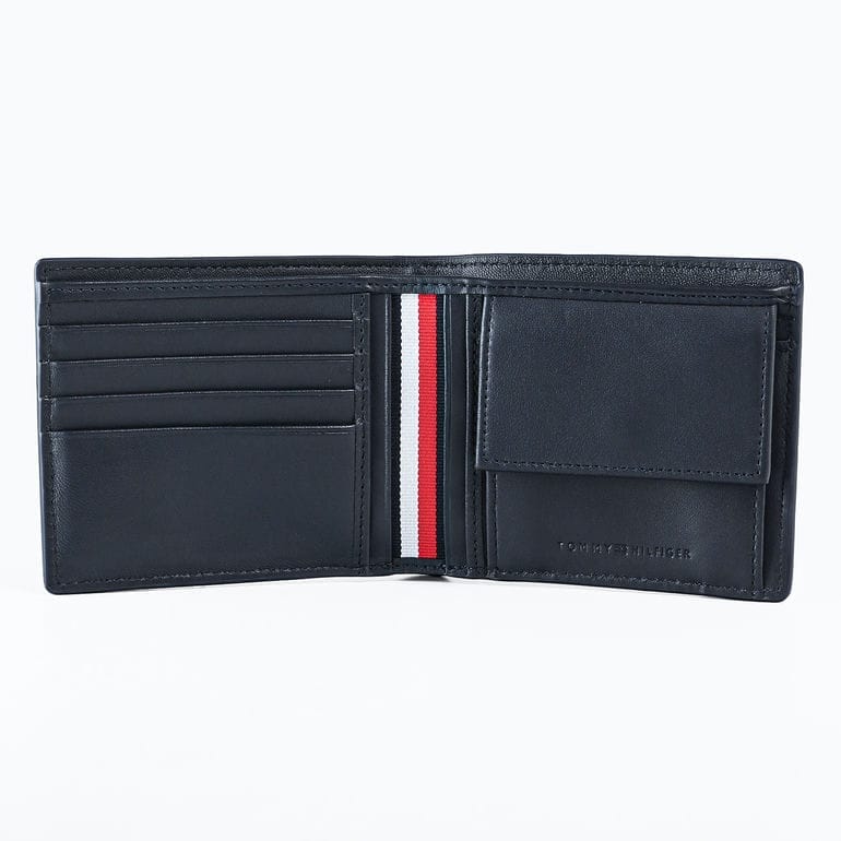 【名入れ可有料】高品質ヨーロッパ輸入モデル トミーヒルフィガー TOMMY HILFIGER 二つ折り財布 小銭入れ付 CORP CC AND COIN スペースブルー AM0AM13245 DW6 SPACE BLUE ウォレット 折財布【スペシャルラッピング660円(別売り)】