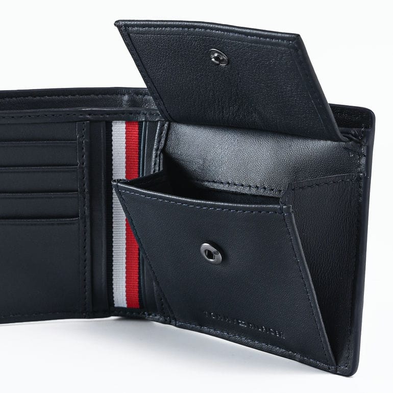 【名入れ可有料】高品質ヨーロッパ輸入モデル トミーヒルフィガー TOMMY HILFIGER 二つ折り財布 小銭入れ付 CORP CC AND COIN スペースブルー AM0AM13245 DW6 SPACE BLUE ウォレット 折財布【スペシャルラッピング660円(別売り)】