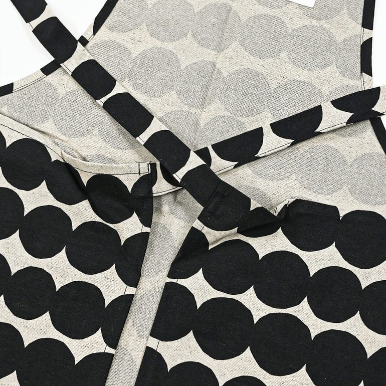 【刺しゅう名入れ可有料】マリメッコ marimekko エプロン Rasymatto ラシィマット ブラック 73645 073645 890 北欧雑貨 北欧デザイン<br>【スペシャルラッピング660円(別売り)】