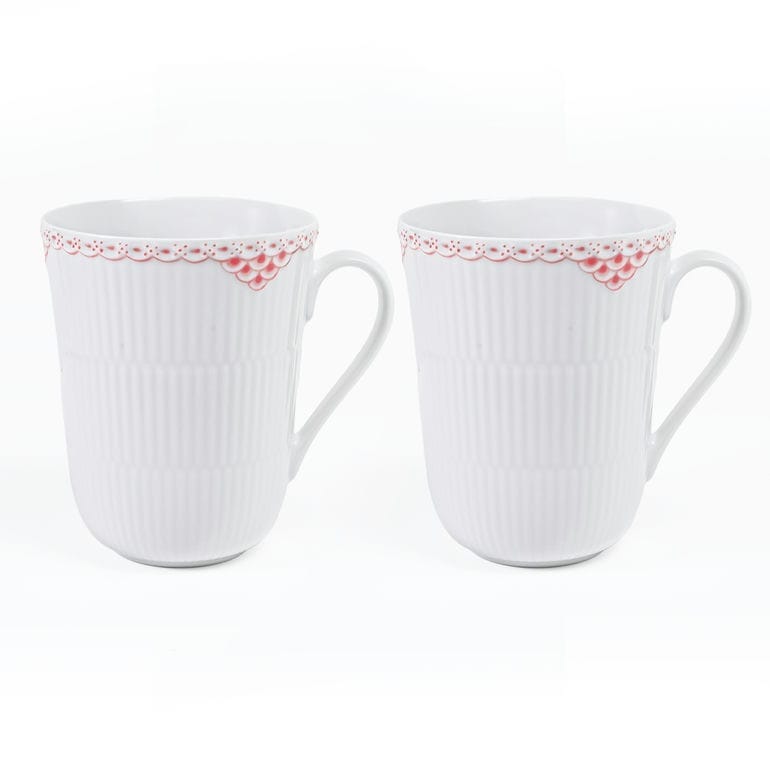 ロイヤルコペンハーゲン ROYAL COPENHAGEN コーラルフルーテッドレース マグカップ ペア 350ml 2個セット 2531033(1073139) 洋食器 テーブルウェア 北欧デザイン<br>【スペシャルラッピング660円(別売り)】